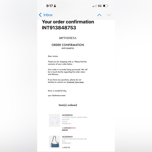 NEW JACQUEMUS LE BISOU PERLE DENIM SHOULDER BAG - Picture 12 of 12